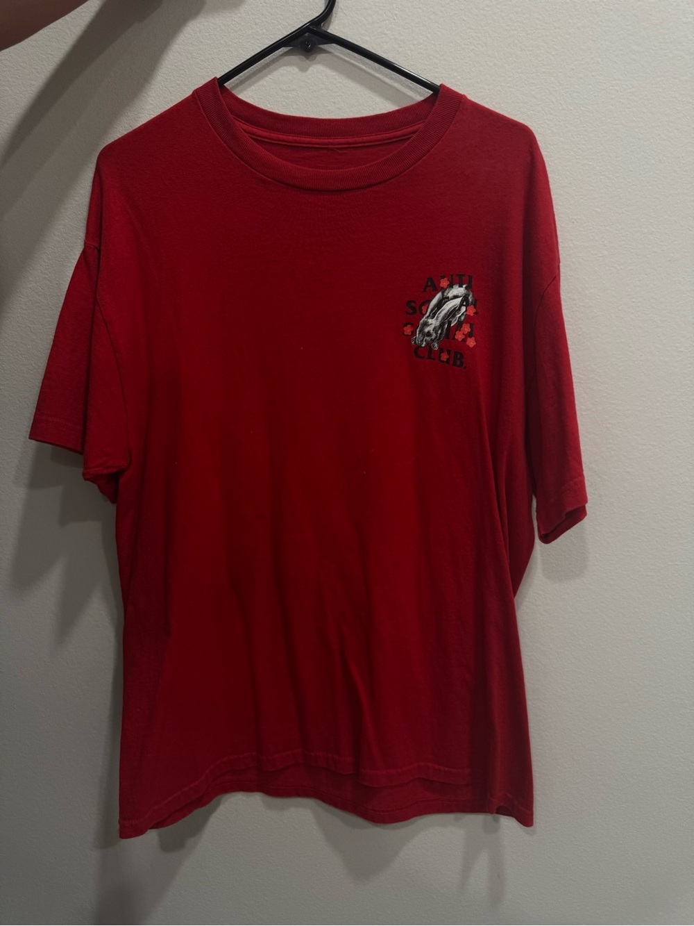 Anti Social Social Club Red Short Sleeve Graphic Tee